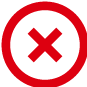 circle with x inside icon